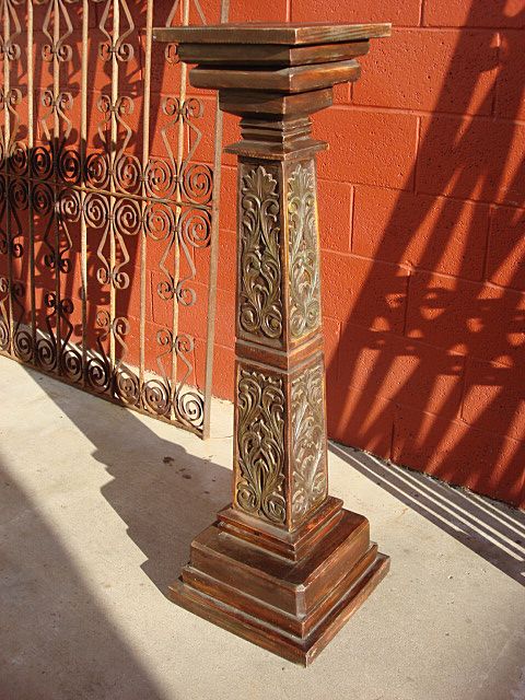 Spanish Antique Column Antique Pedestal Stand Spanish Antique Furniture Spanish Antique Column Antique Pedestal Stand Spanish Antique Furniture