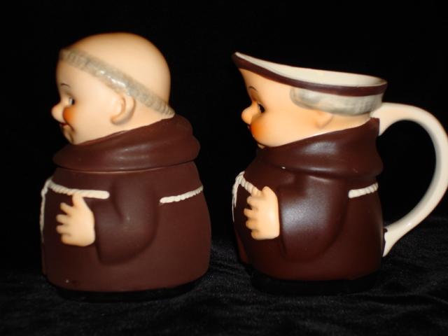 2 Piece Hummel Goebel Friar Monk Creamer - Pitcher and Sugar Jar figurine 2 Piece Hummel Goebel Friar Monk Creamer - Pitcher and Sugar Jar figurine