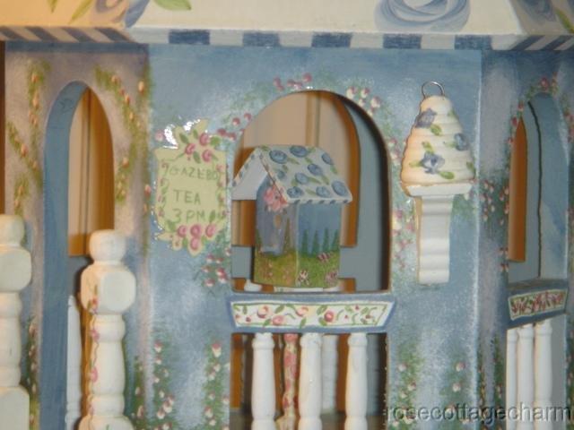 ORNATE Rose Chic Gazebo Hand Painted ROSES!!! ORNATE Rose Chic Gazebo Hand Painted ROSES!!!