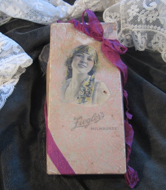 Vintage Lady Box Filled with 1920s Paper Ephemera Vintage Lady Box Filled with 1920s Paper Ephemera