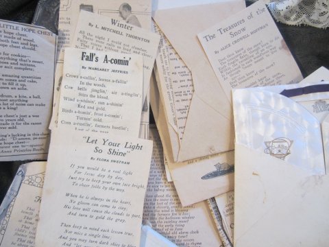 Vintage Lady Box Filled with 1920s Paper Ephemera Vintage Lady Box Filled with 1920s Paper Ephemera