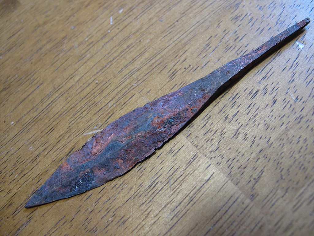 Rare Greek Bronze Age Arrow Head 1000 BC Certified With Display Frame Rare Greek Bronze Age Arrow Head 1000 BC Certified With Display Frame