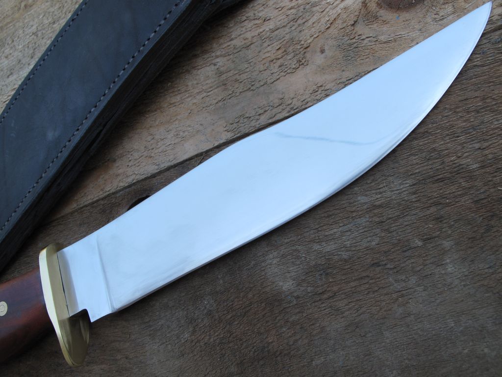 Very Fine Custom Hand made Bowie Knife With Blood Wood Handle and 5160 Steel 10 inch blade Very Fine Custom Hand made Bowie Knife With Blood Wood Handle and 5160 Steel 10 inch blade