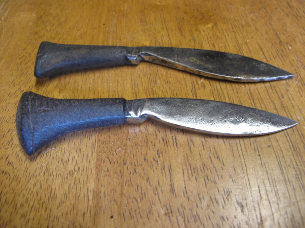 Antique Small Knife set From Nepal Used with a Gurkha Kukri Knife Antique Small Knife set From Nepal Used with a Gurkha Kukri Knife