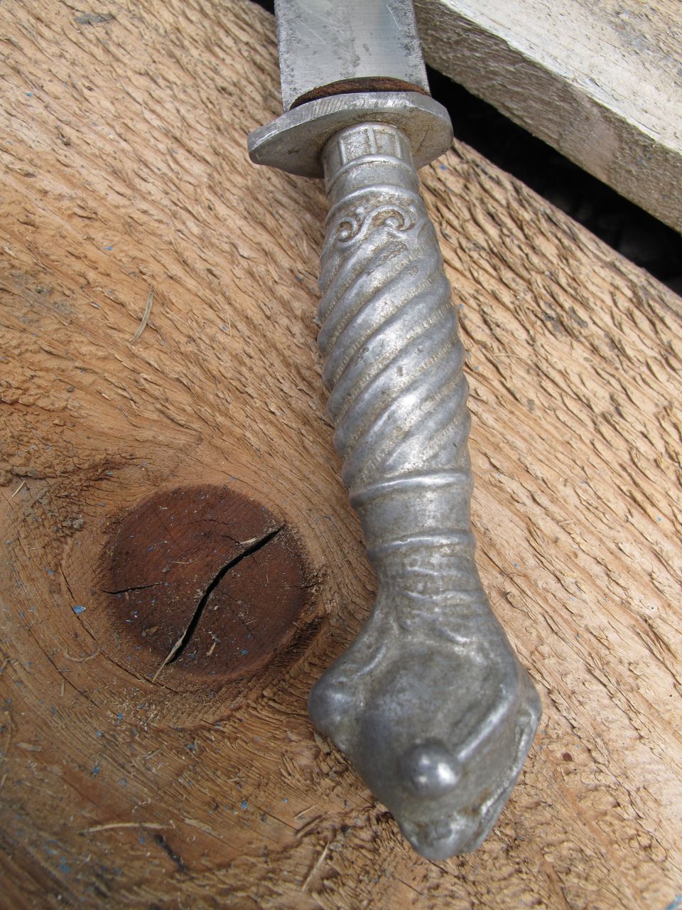 Old German Solingen Korium Dagger With Metal Claw Handle Old German Solingen Korium Dagger With Metal Claw Handle