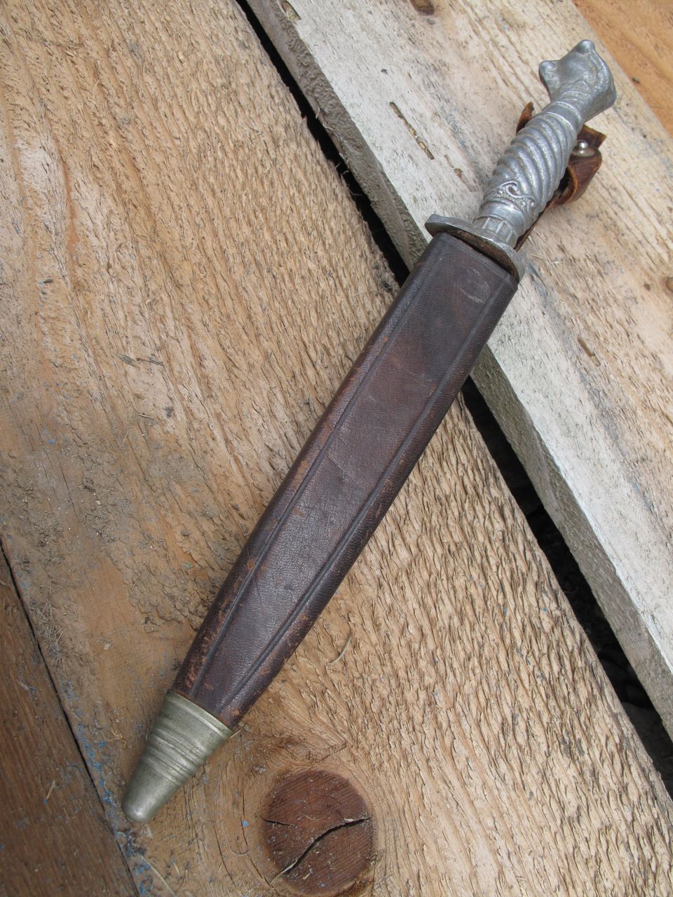 Old German Solingen Korium Dagger With Metal Claw Handle Old German Solingen Korium Dagger With Metal Claw Handle
