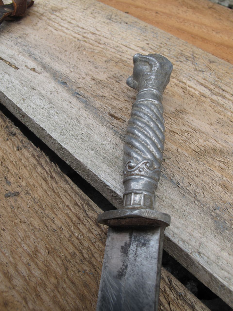 Old German Solingen Korium Dagger With Metal Claw Handle Old German Solingen Korium Dagger With Metal Claw Handle