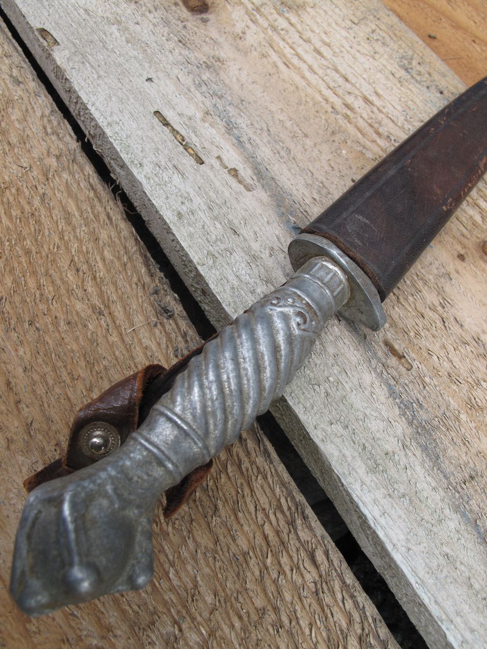 Old German Solingen Korium Dagger With Metal Claw Handle Old German Solingen Korium Dagger With Metal Claw Handle