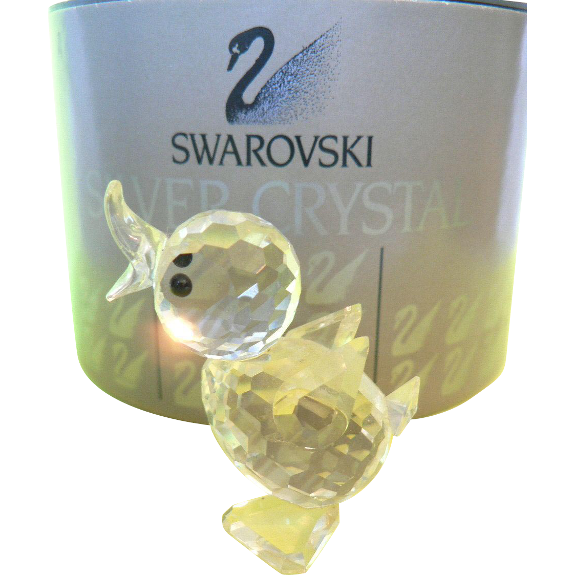Vintage Swarovski Crystal Mini Drake Duck #7660 & Box Vintage Swarovski Crystal Mini Drake Duck #7660 & Box
