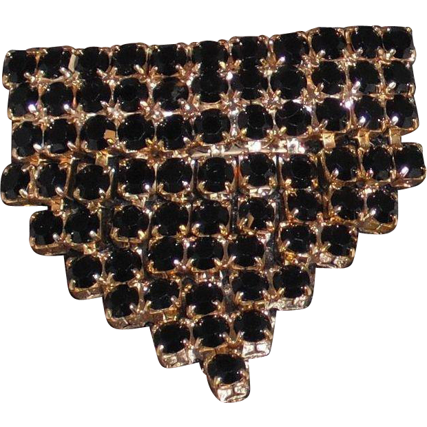 MUSI Jet Black Austrian Crystal Rhinestone Shoe Clip MUSI Jet Black Austrian Crystal Rhinestone Shoe Clip