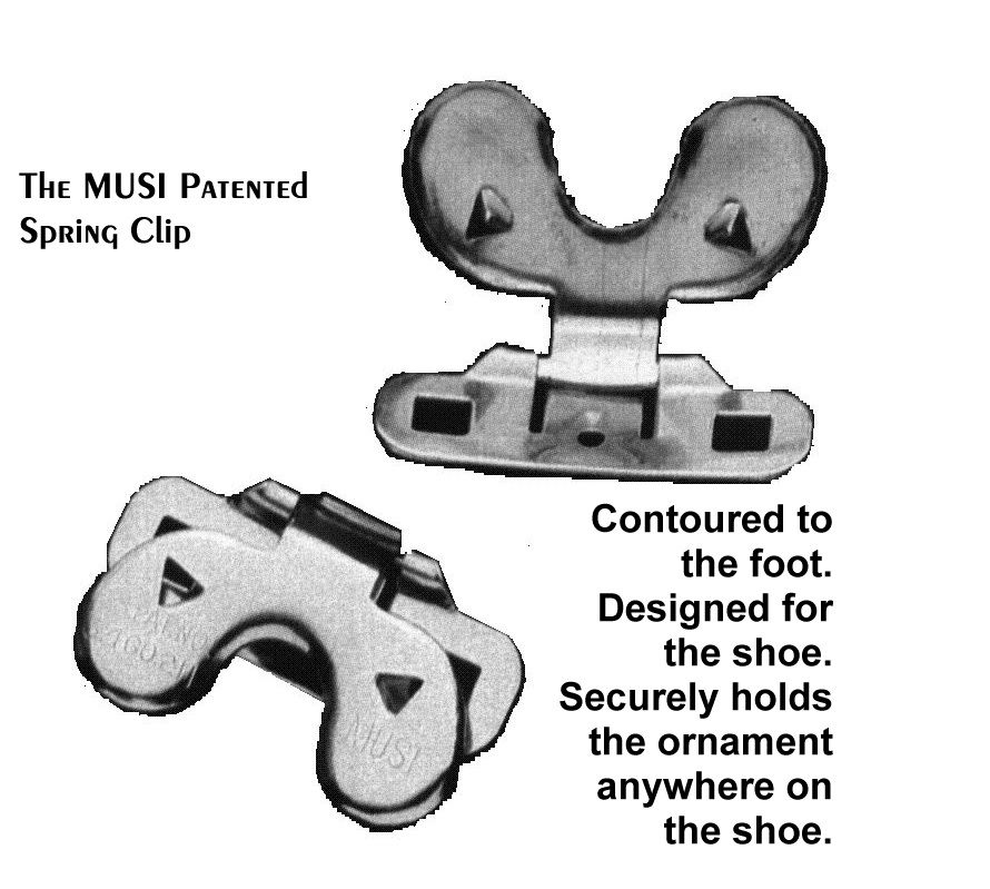 MUSI Shoe Clip – Black Patent and White Leather MUSI Shoe Clip – Black Patent and White Leather