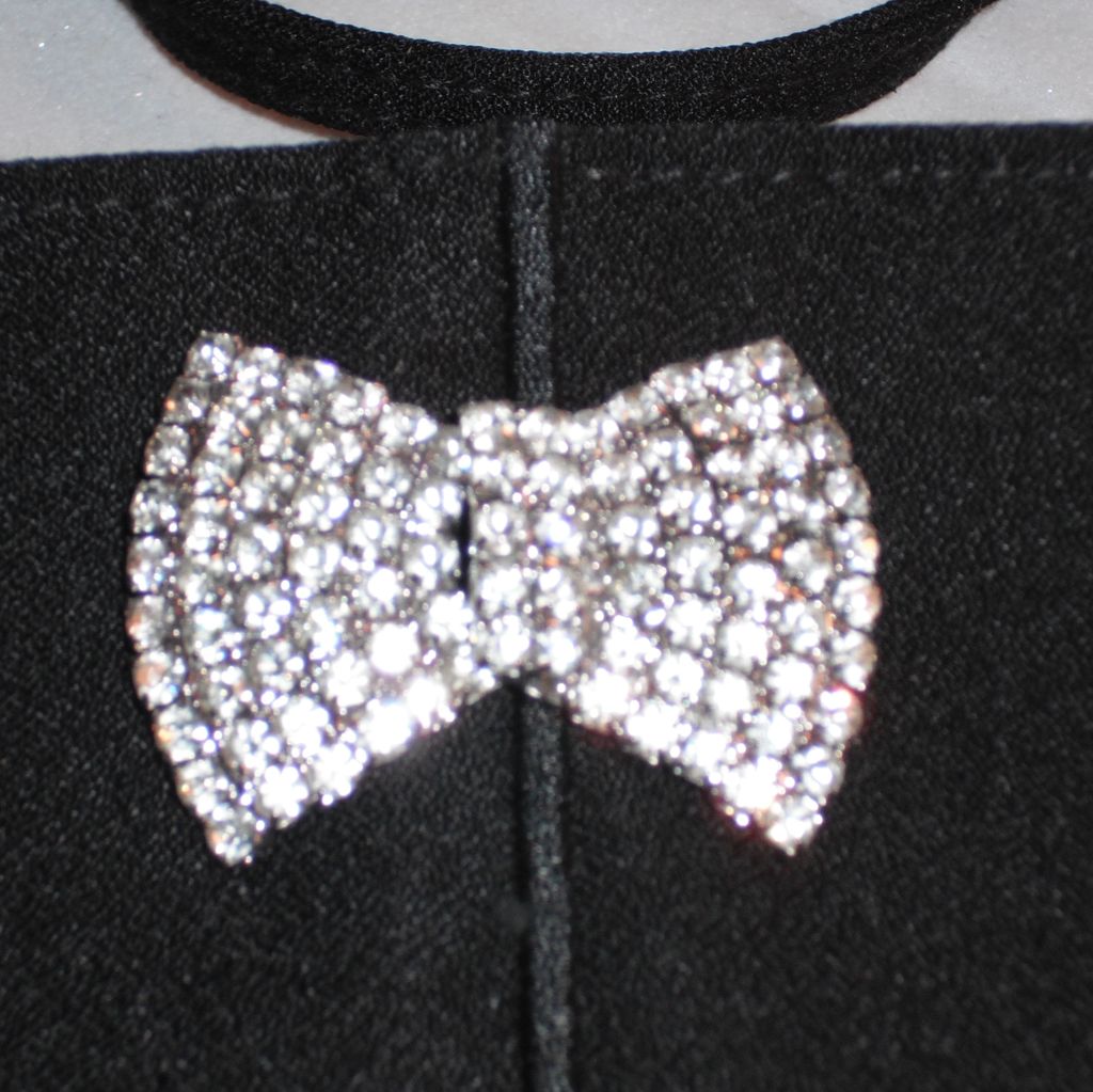 Black Evening Bag with Rhinestone Pin Black Evening Bag with Rhinestone Pin
