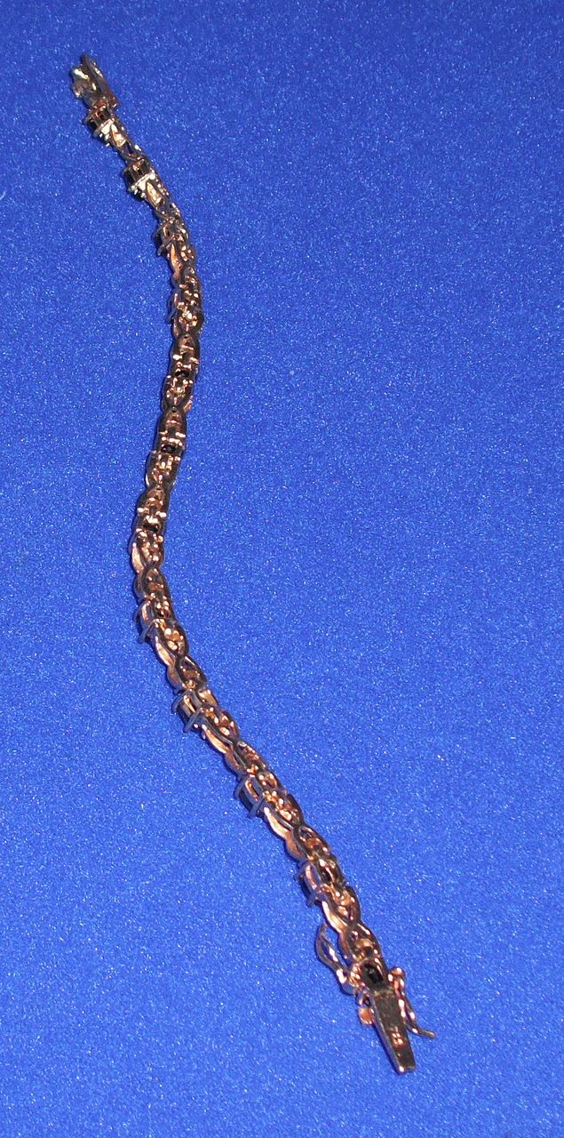 Vintage .925 Gold Vermeil Bracelet with Sapphires - 7.5" Vintage .925 Gold Vermeil Bracelet with Sapphires - 7.5"