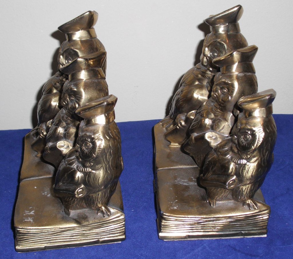Wise Owl Bookends by Jennings Bros. Wise Owl Bookends by Jennings Bros.