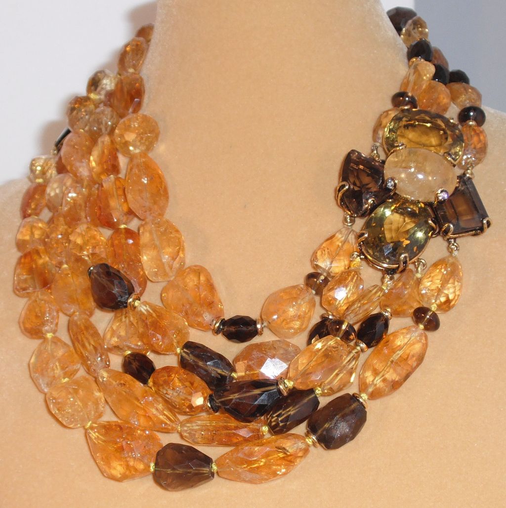 Iradj Moini Citrine and Topaz Necklace - 17" Iradj Moini Citrine and Topaz Necklace - 17"