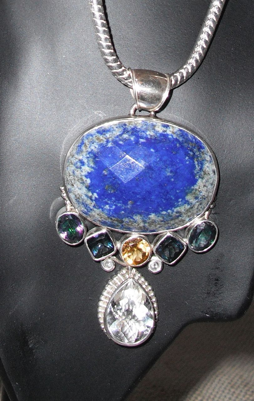 Lapis Lazuli and Sterling Silver Necklace Lapis Lazuli and Sterling Silver Necklace