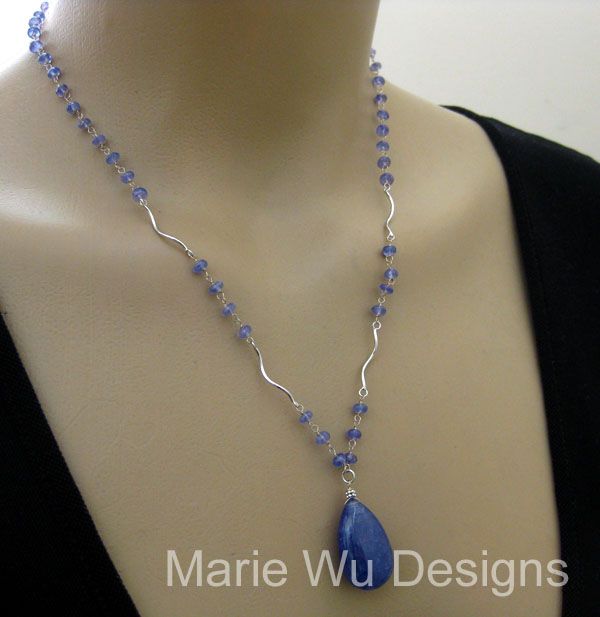 Rare-32ct Tanzanite Pendant-14k Solid White Gold Necklace Rare-32ct Tanzanite Pendant-14k Solid White Gold Necklace