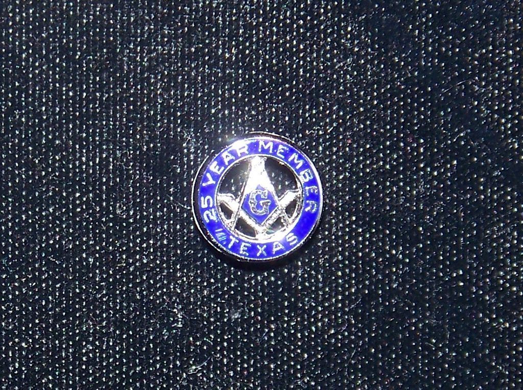 Masonic 25 Year Tie Tack Pin Masonic 25 Year Tie Tack Pin
