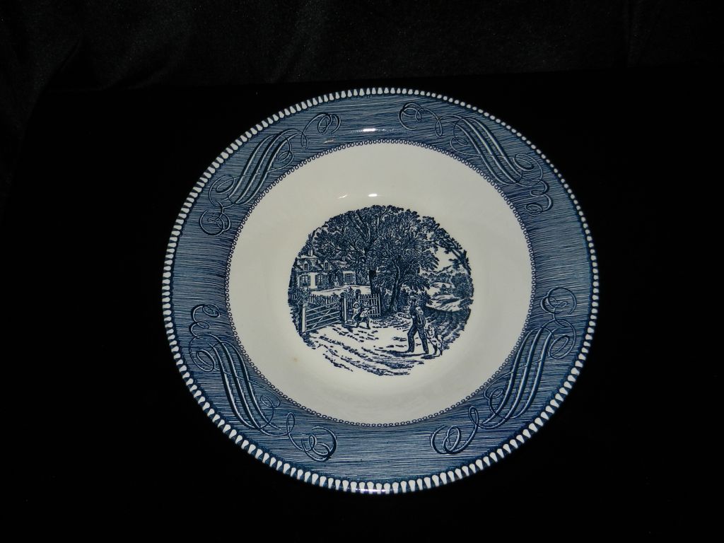 Vintage Currier and Ives by Royal China- 10 inch Vegetable Bowl- Home Sweet Home Vintage Currier and Ives by Royal China- 10 inch Vegetable Bowl- Home Sweet Home