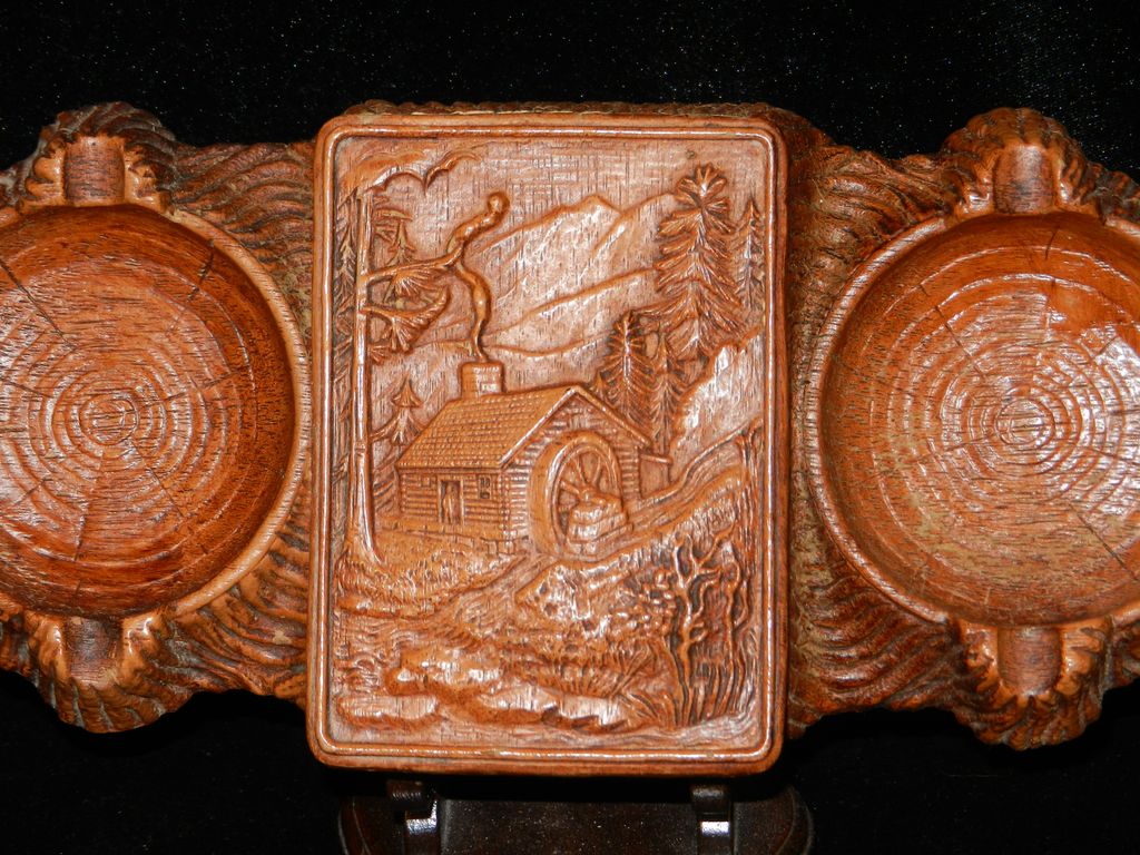 Vintage Styrowood Ashtray and Cigarette Holder Vintage Styrowood Ashtray and Cigarette Holder