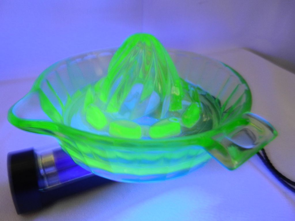 Vintage Uranium Glass Reamer Vintage Uranium Glass Reamer