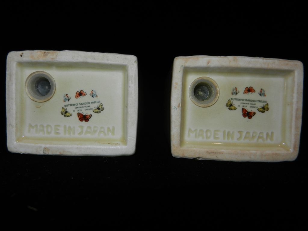 Vintage Butterfly Garden Trellis Salt and Pepper-1978 Vintage Butterfly Garden Trellis Salt and Pepper-1978