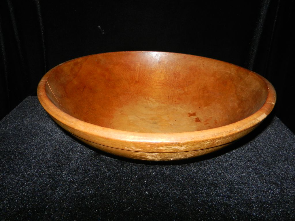 Vintage Large Hand Turned Dough Bowl Vintage Large Hand Turned Dough Bowl