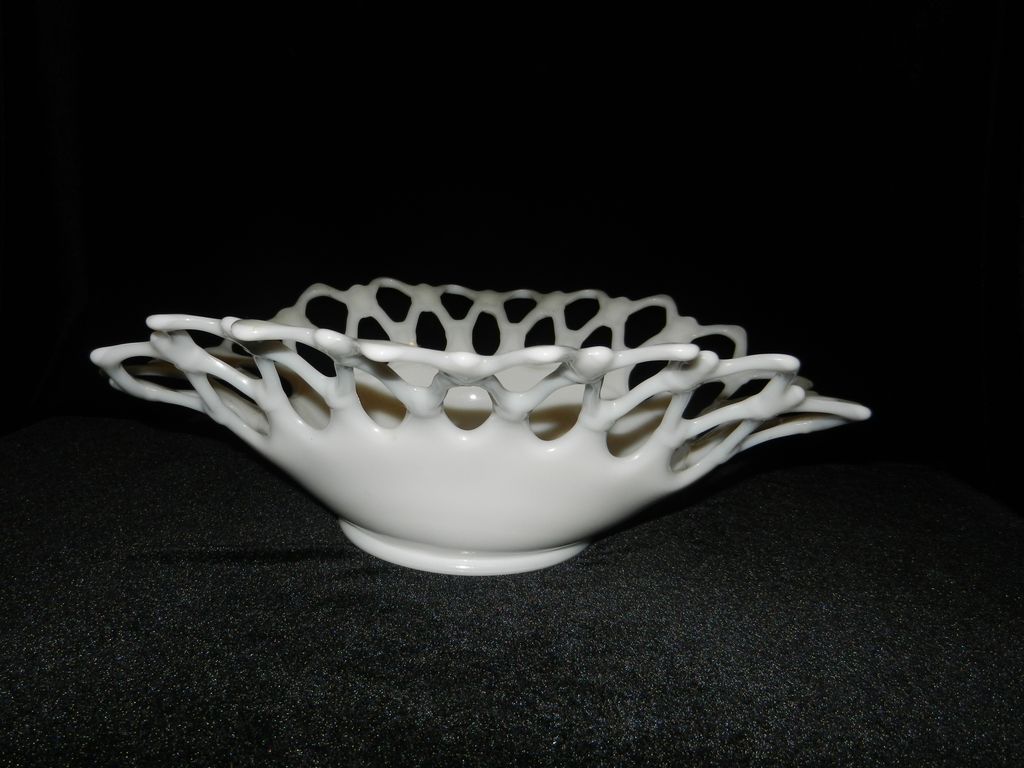 Westmoreland Milk Glass Lattice Oval Bowl Westmoreland Milk Glass Lattice Oval Bowl