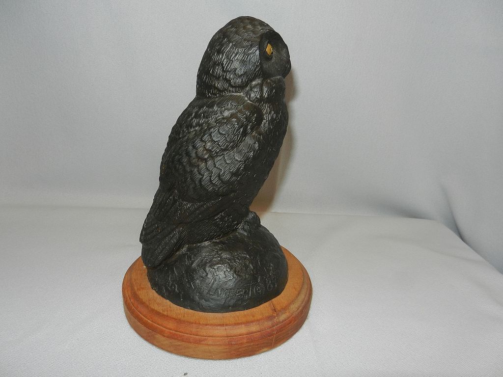 Vintage Signed Sid Lambert Limited Edition Owl Sculpture Vintage Signed Sid Lambert Limited Edition Owl Sculpture