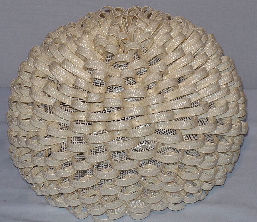 Vintage 1960s Mr. John, Jr. "Loopty-Loop" Off White Straw Bubble Toque Hat Vintage 1960s Mr. John, Jr. "Loopty-Loop" Off White Straw Bubble Toque Hat
