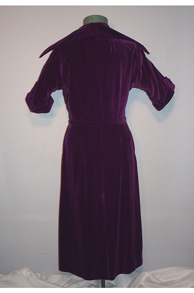 1950s Michael Kent and Printzess Fashion Purple Velvet Cocktail Dress 1950s Michael Kent and Printzess Fashion Purple Velvet Cocktail Dress