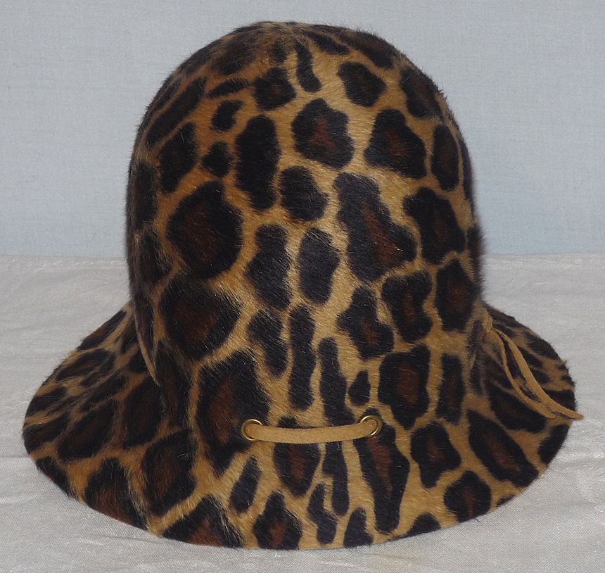1960s Mr. John Classic Leopard Print Hat 1960s Mr. John Classic Leopard Print Hat