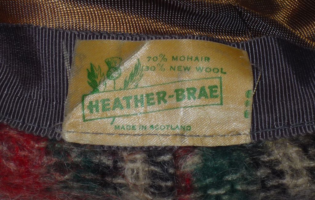 Vintage 1960s Mohair and New Wool Plaid Tam Made in Scotland Vintage 1960s Mohair and New Wool Plaid Tam Made in Scotland