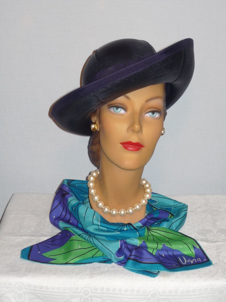 1960s Winner Original Blue Woven Straw Breton 1960s Winner Original Blue Woven Straw Breton