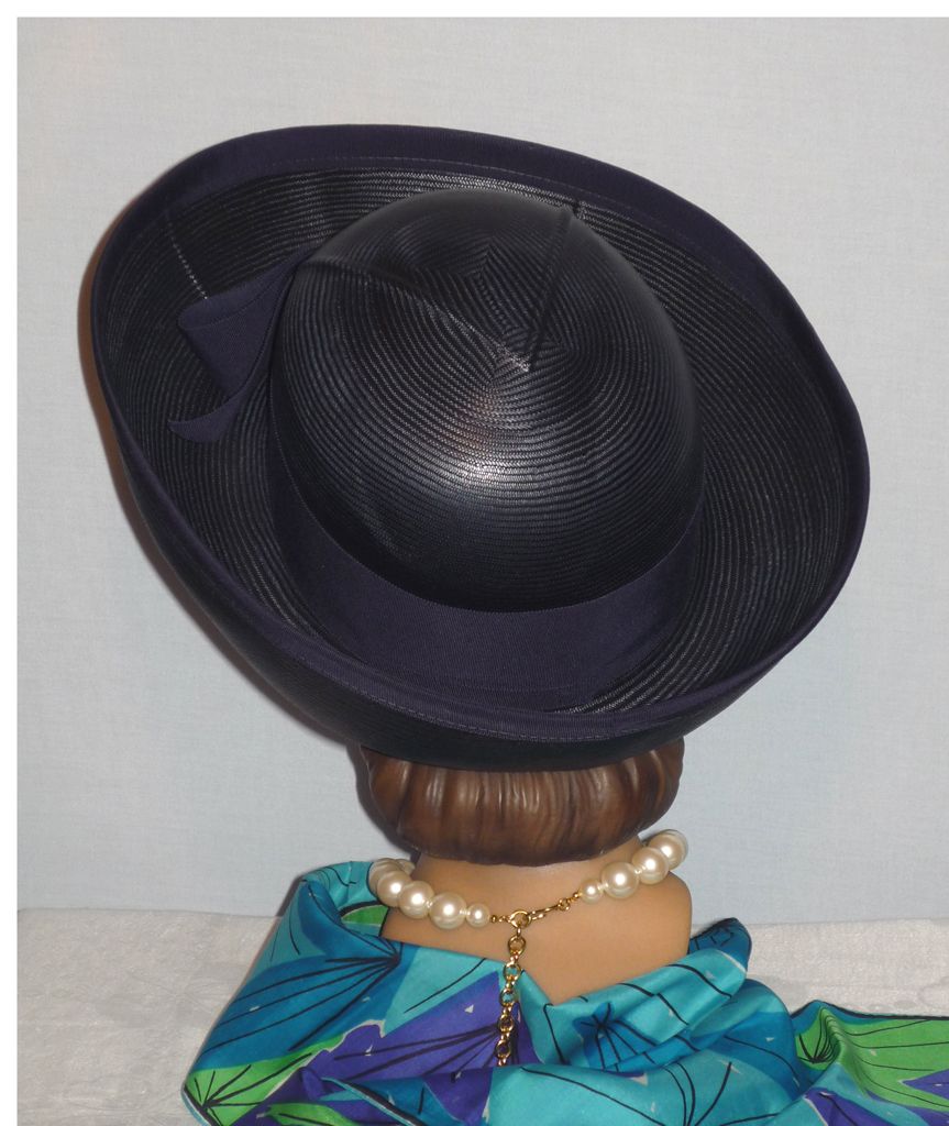 1960s Winner Original Blue Woven Straw Breton 1960s Winner Original Blue Woven Straw Breton