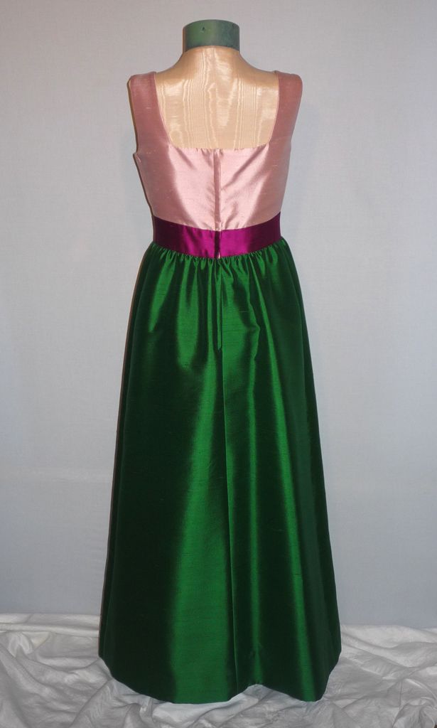 1960s Elegant Custom Made Formal Evening Gown 1960s Elegant Custom Made Formal Evening Gown