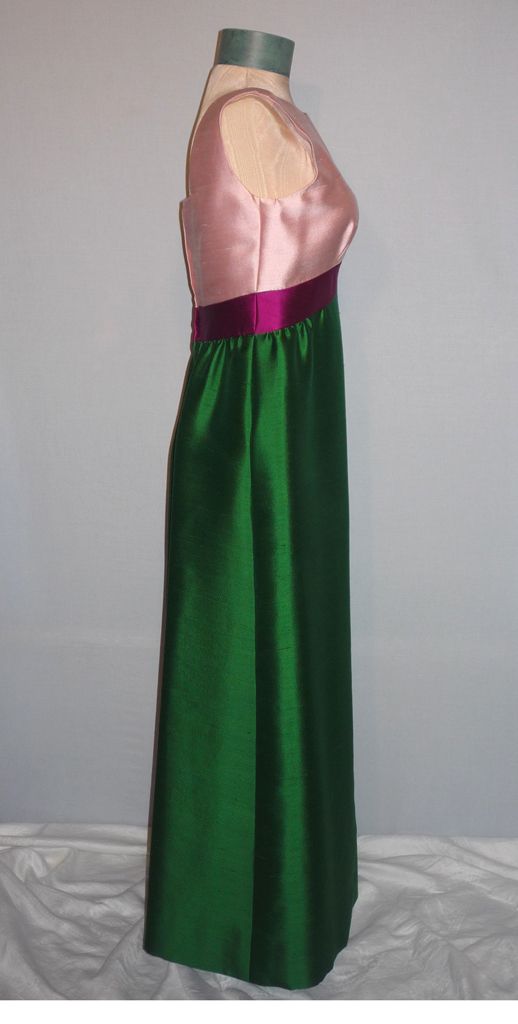 1960s Elegant Custom Made Formal Evening Gown 1960s Elegant Custom Made Formal Evening Gown