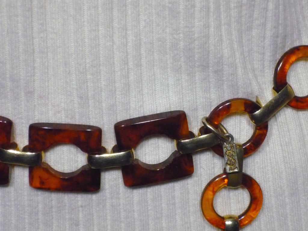 Vintage 1970s Yves Saint Laurent/YSL Tortoiseshell Bakelite Belt Vintage 1970s Yves Saint Laurent/YSL Tortoiseshell Bakelite Belt