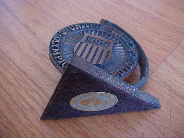 1972 Olympics Contributor Revolving Brass Medallion Historic Paperweight - Balfour 1972 Olympics Contributor Revolving Brass Medallion Historic Paperweight - Balfour