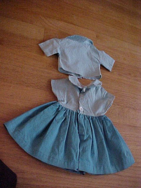 Doll Dress Checkered Turquoise with Jacket Doll Baby Doll Dress Checkered Turquoise with Jacket Doll Baby