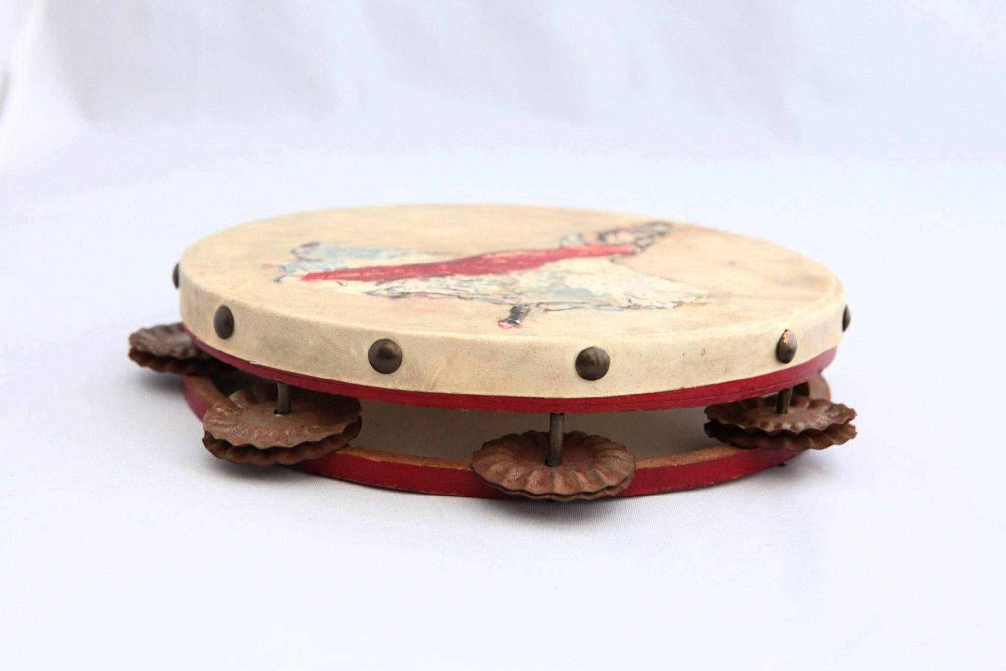 Vintage Hand-Painted Flamenco DancerTambourine Vintage Hand-Painted Flamenco DancerTambourine