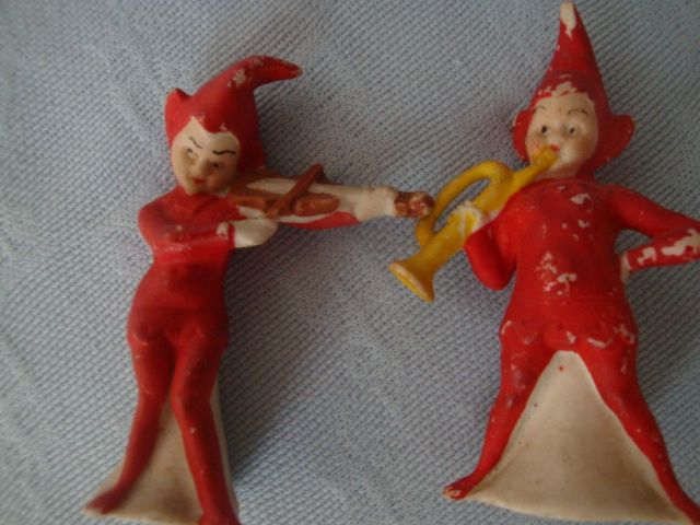 Vintage German Bisque Elf/Pixie Musicians 6 figures Vintage German Bisque Elf/Pixie Musicians 6 figures