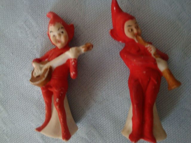 Vintage German Bisque Elf/Pixie Musicians 6 figures Vintage German Bisque Elf/Pixie Musicians 6 figures