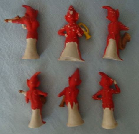 Vintage German Bisque Elf/Pixie Musicians 6 figures Vintage German Bisque Elf/Pixie Musicians 6 figures