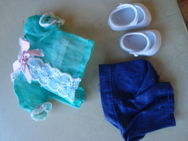 Vintage Vogue Ginny Aqua Blouse, Shorts and Shoes Vintage Vogue Ginny Aqua Blouse, Shorts and Shoes