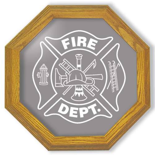 Firefighter's Maltese Cross Octagon Mirror - 13 x 13 Firefighter's Maltese Cross Octagon Mirror - 13 x 13