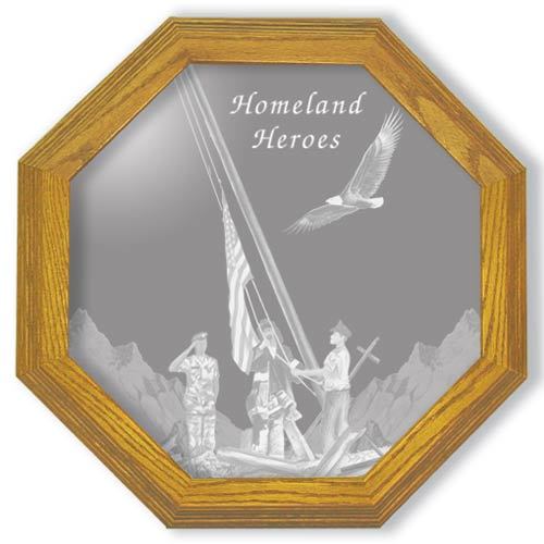 Octagon Mirrors - Homeland Heros Patriotic Art 13 x 13 Octagon Mirrors - Homeland Heros Patriotic Art 13 x 13