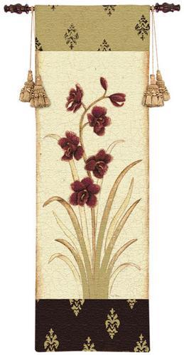 Wall Hanging Tapestry - Kimono Orchid Crim I Wall Hanging Tapestry - Kimono Orchid Crim I