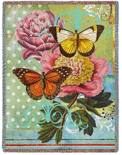 Botanical Coquette Tapestry Throw Botanical Coquette Tapestry Throw