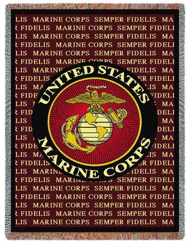 Semper Fidelis U.S. Marine Corp Tapestry Throw Semper Fidelis U.S. Marine Corp Tapestry Throw